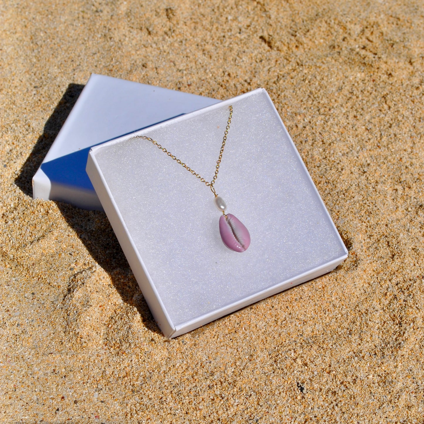 Purple Cowrie Necklace