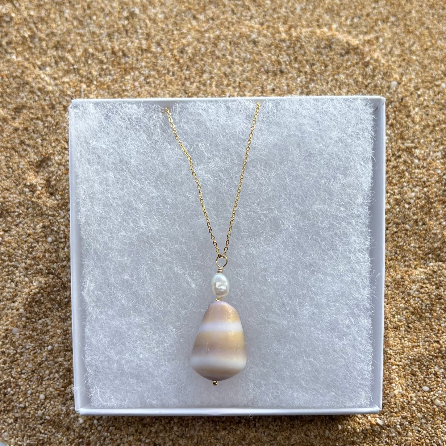 Hawaiian Golden-Yellow Cone Shell Necklace