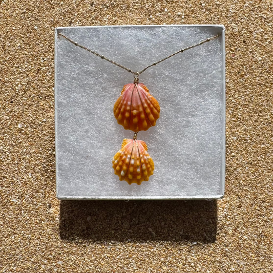 Custom Double Sunrise Shell Necklace (made to order)