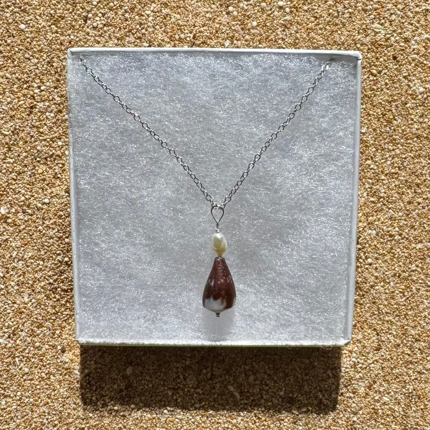 Plum Cone Shell Necklace